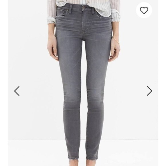 Madewell High Riser Skinny Jeans Light Grey Denim Causal Coastal Womens … - Picture 1 of 15